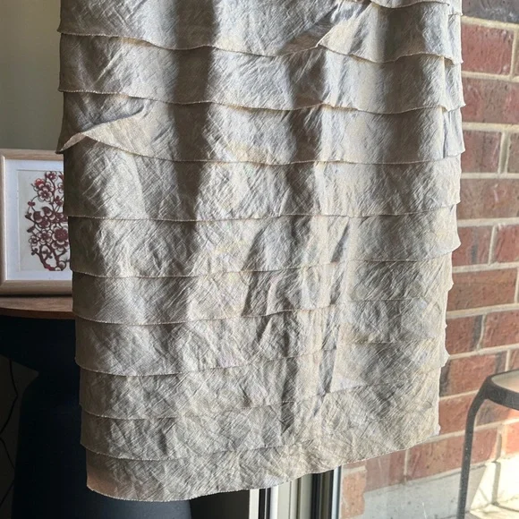 Beautiful London Times champagne Lace Mini Cocktail Dress - Picture 7 of 12